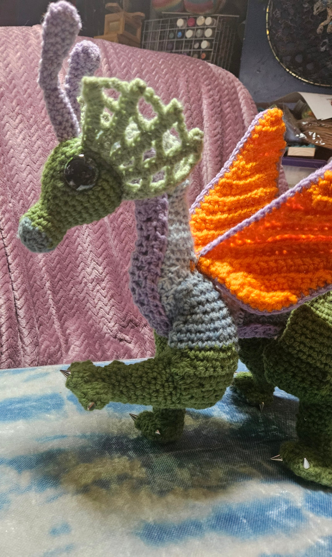 Blue Green Meadow Dragon