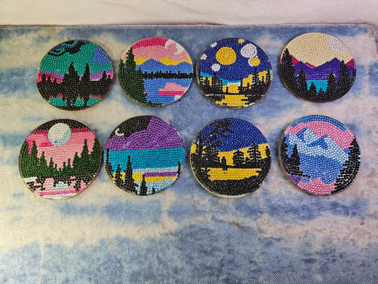 Landscape Diamond Coasters
