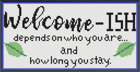 Welcome-Ish Cross Stitch Pattern