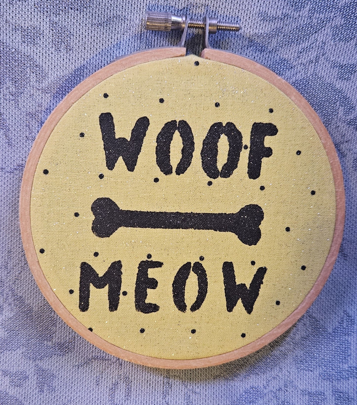 3 Inch Woof/ Meow Art Hoop