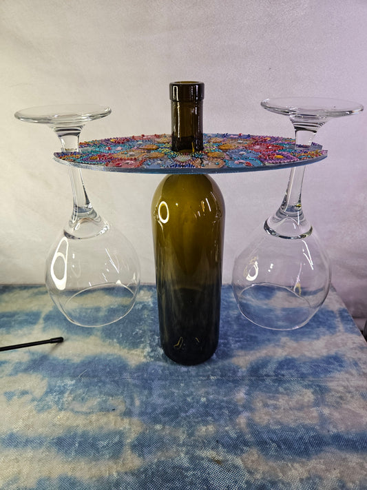 Diamond Art Wine Glass Holder