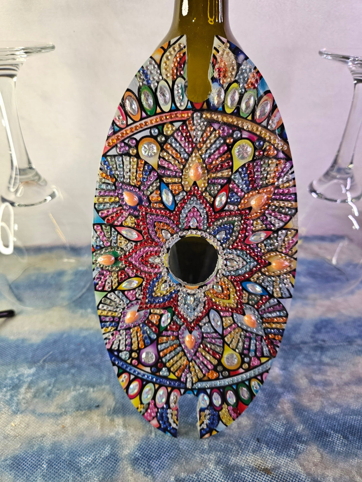 Diamond Art Wine Glass Holder