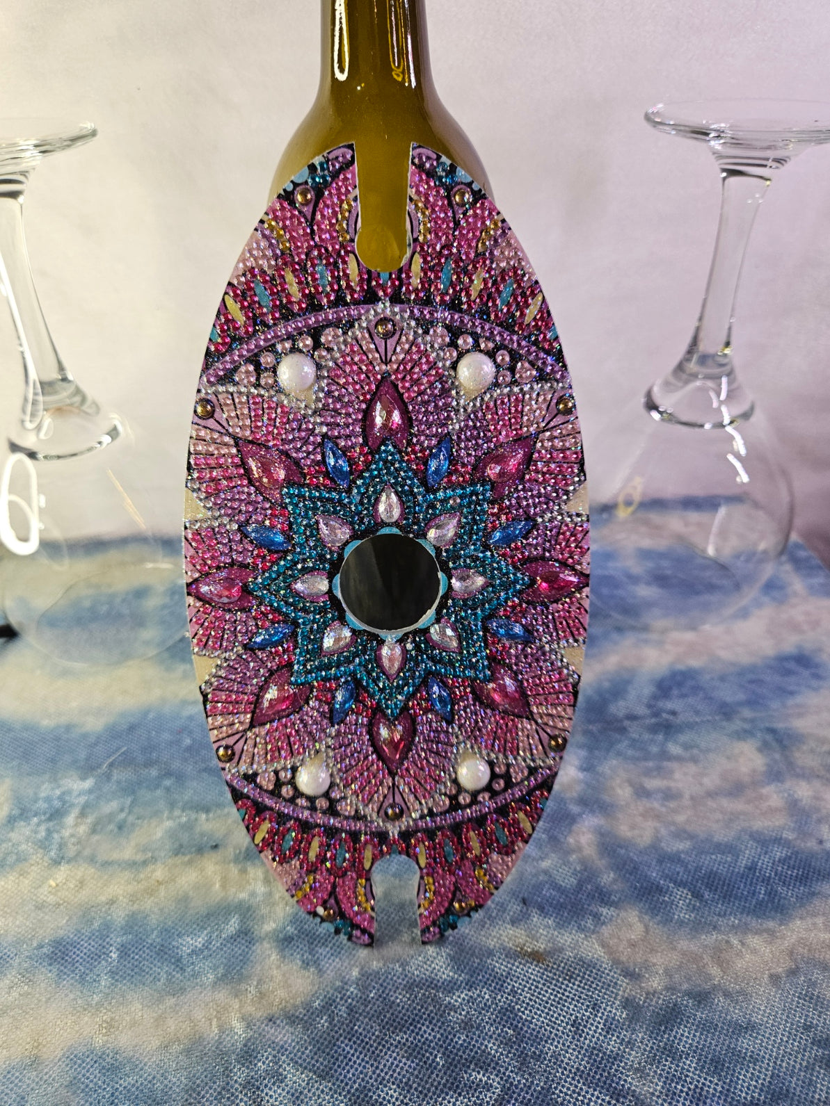 Diamond Art Wine Glass Holder